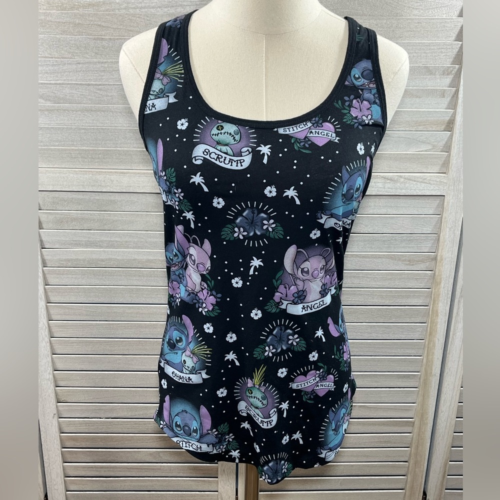 DISNEY Stitch, Angel, Scrump Racerback Tank Top-Small